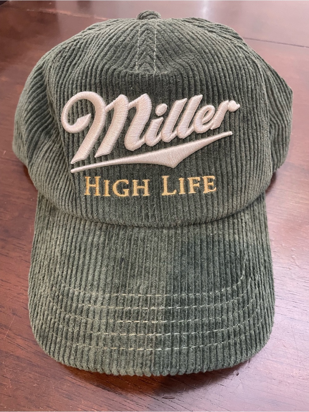 Miller High Life Embroidered Corduroy Snapback Hat American needle